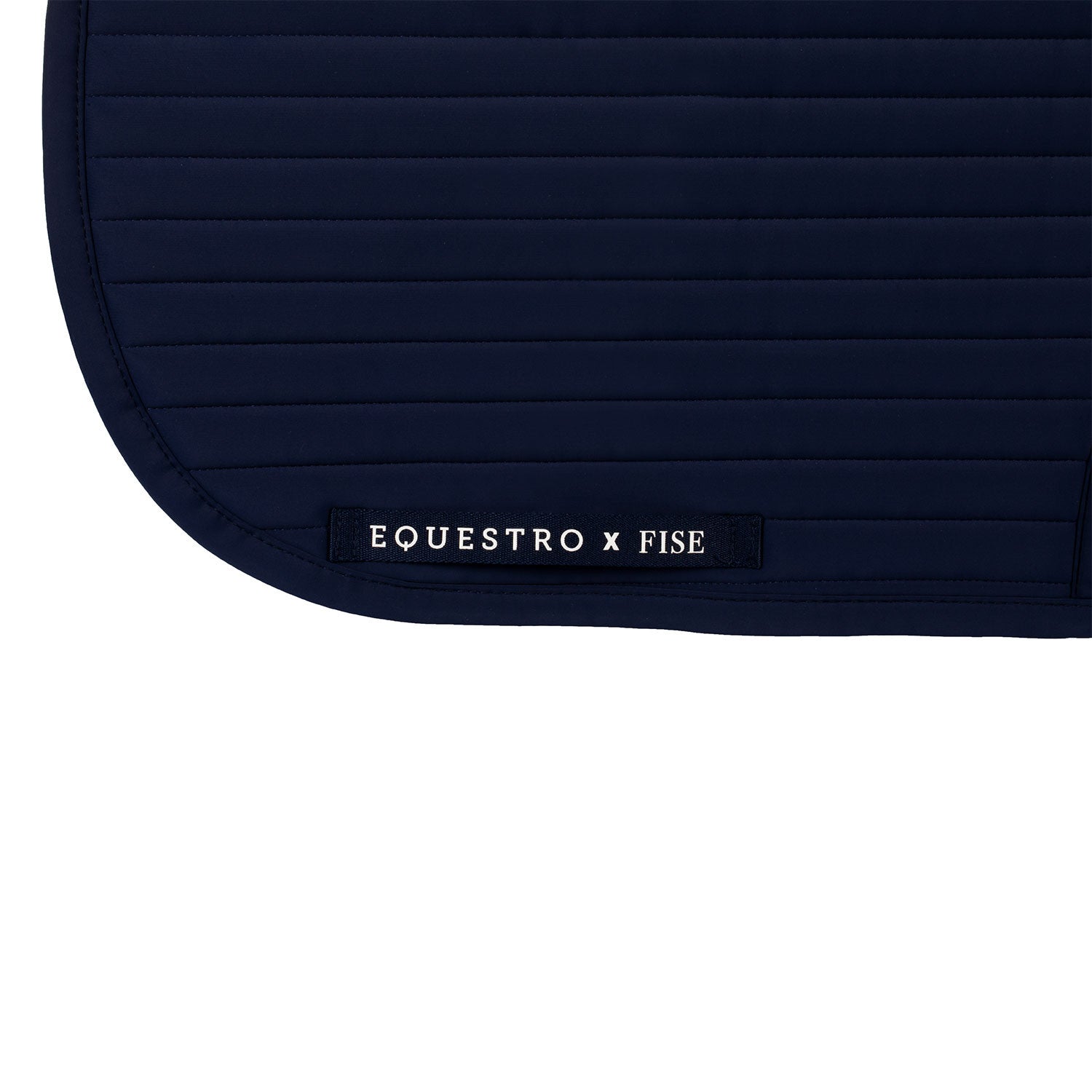 Dressage saddle pad with embroidered logo Equestro X FISE