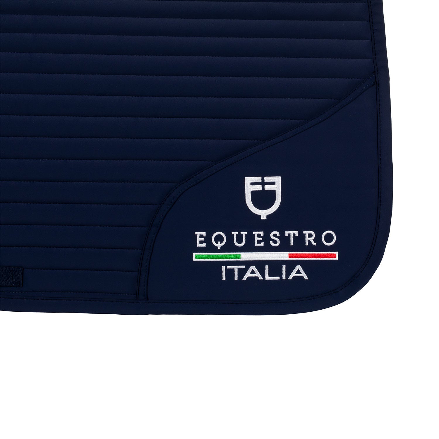 Dressage saddle pad with embroidered logo Equestro X FISE