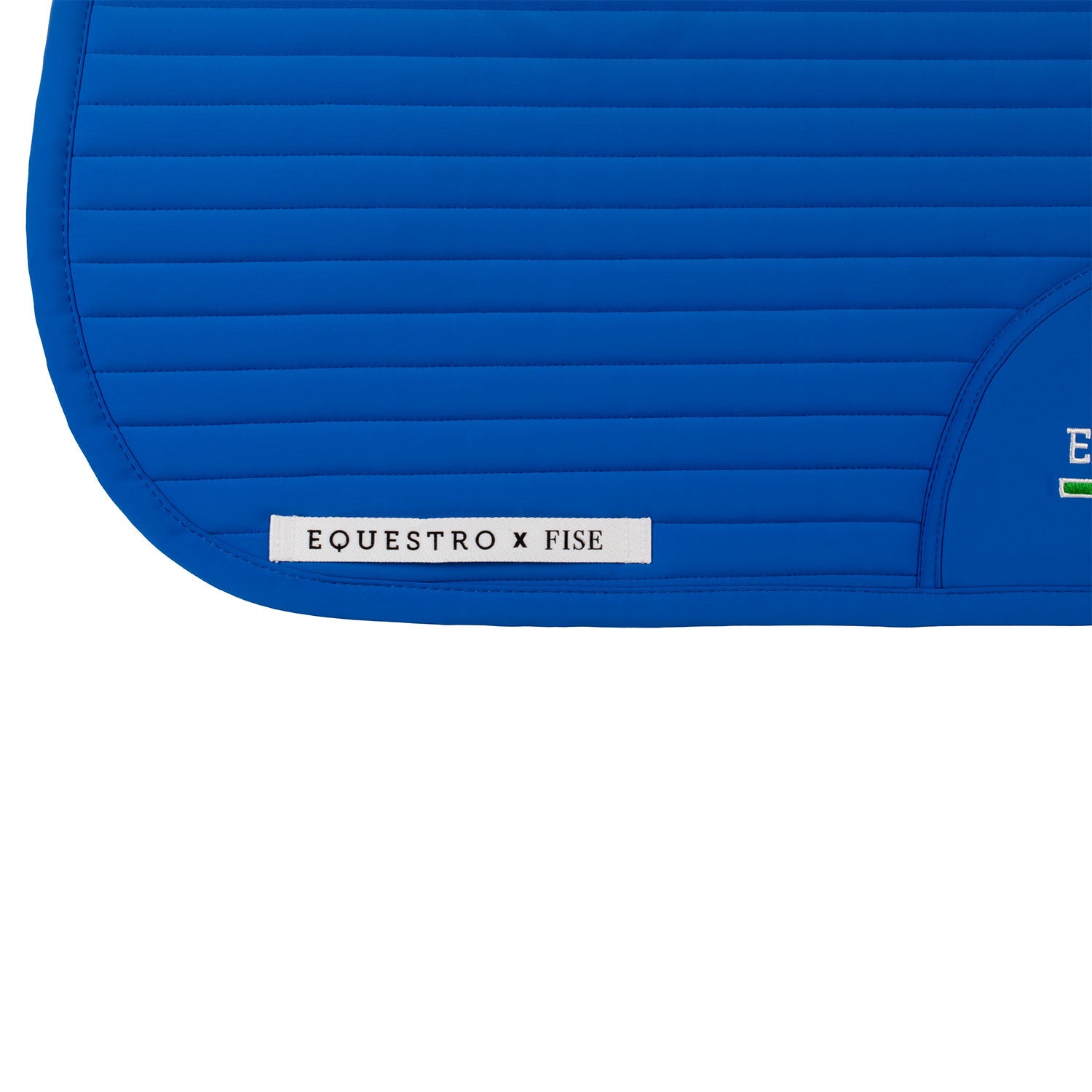 Dressage saddle pad with embroidered logo Equestro X FISE