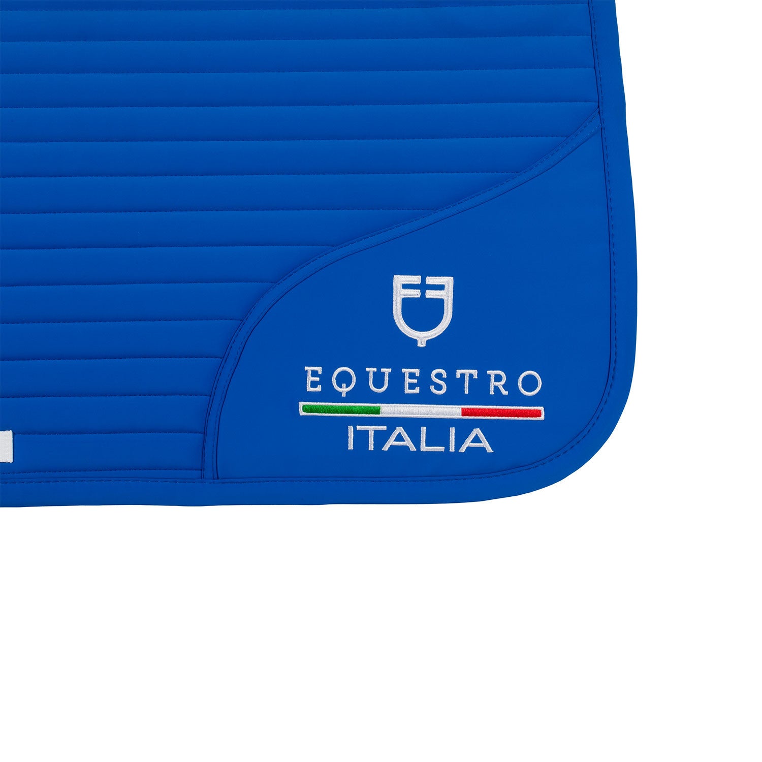 Dressage saddle pad with embroidered logo Equestro X FISE