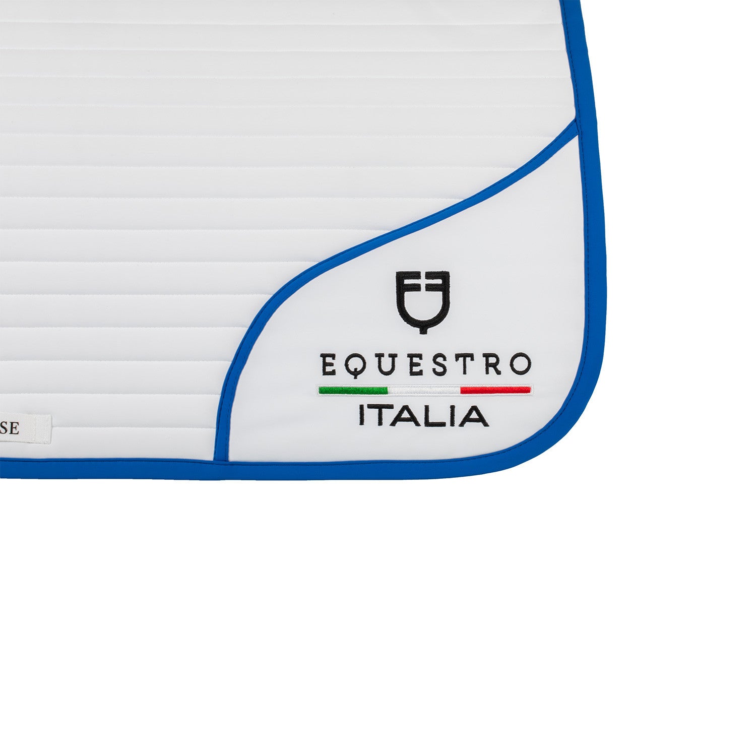 Dressage saddle pad with embroidered logo Equestro X FISE