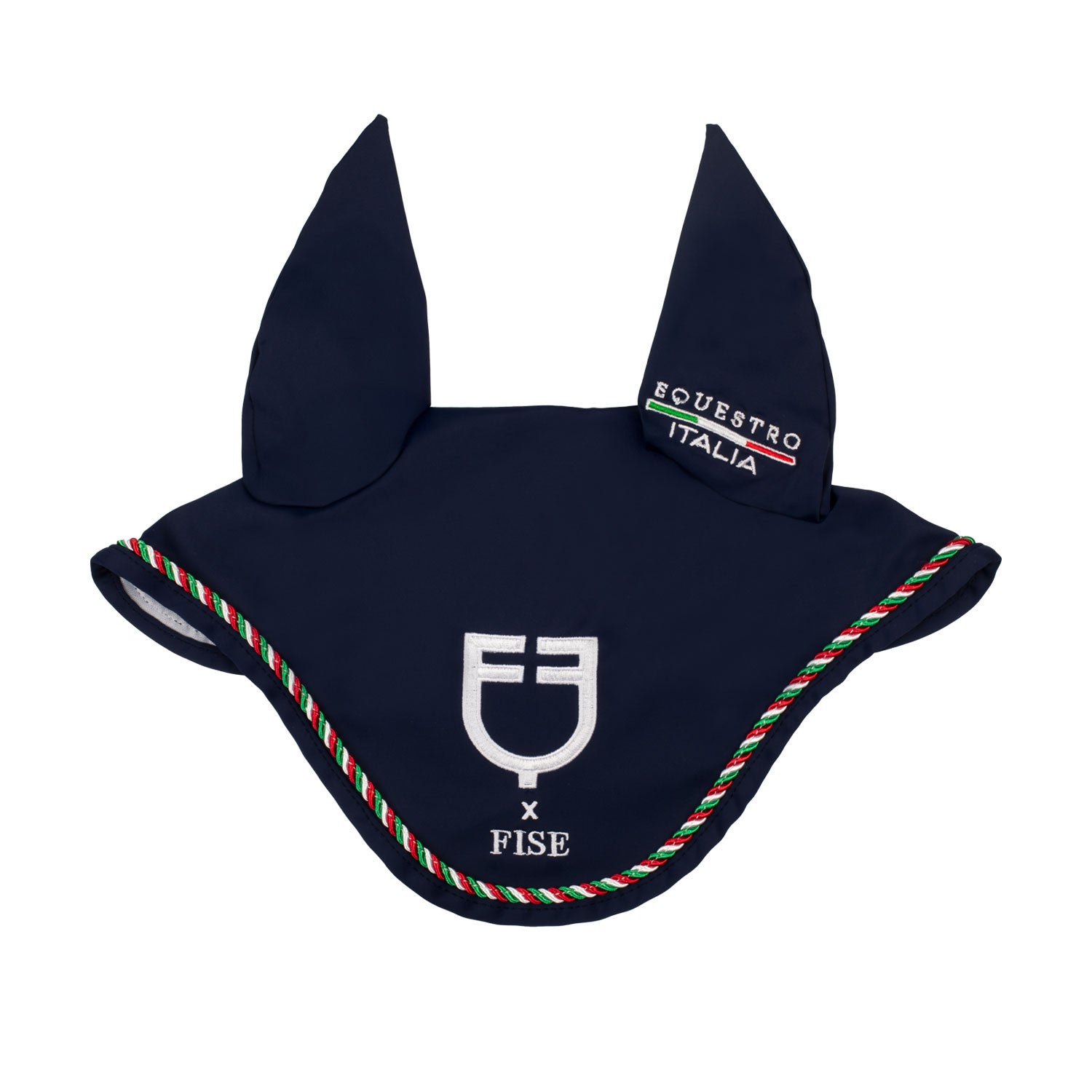 Equestro Fly veil with Italian flag piping Equestro X FISE