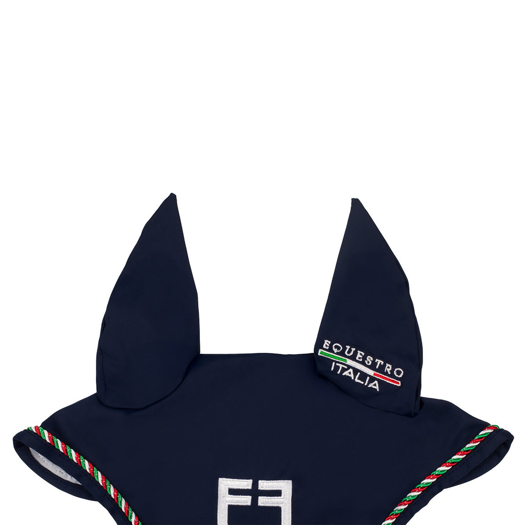 Fly veil with Italian flag piping Equestro X FISE