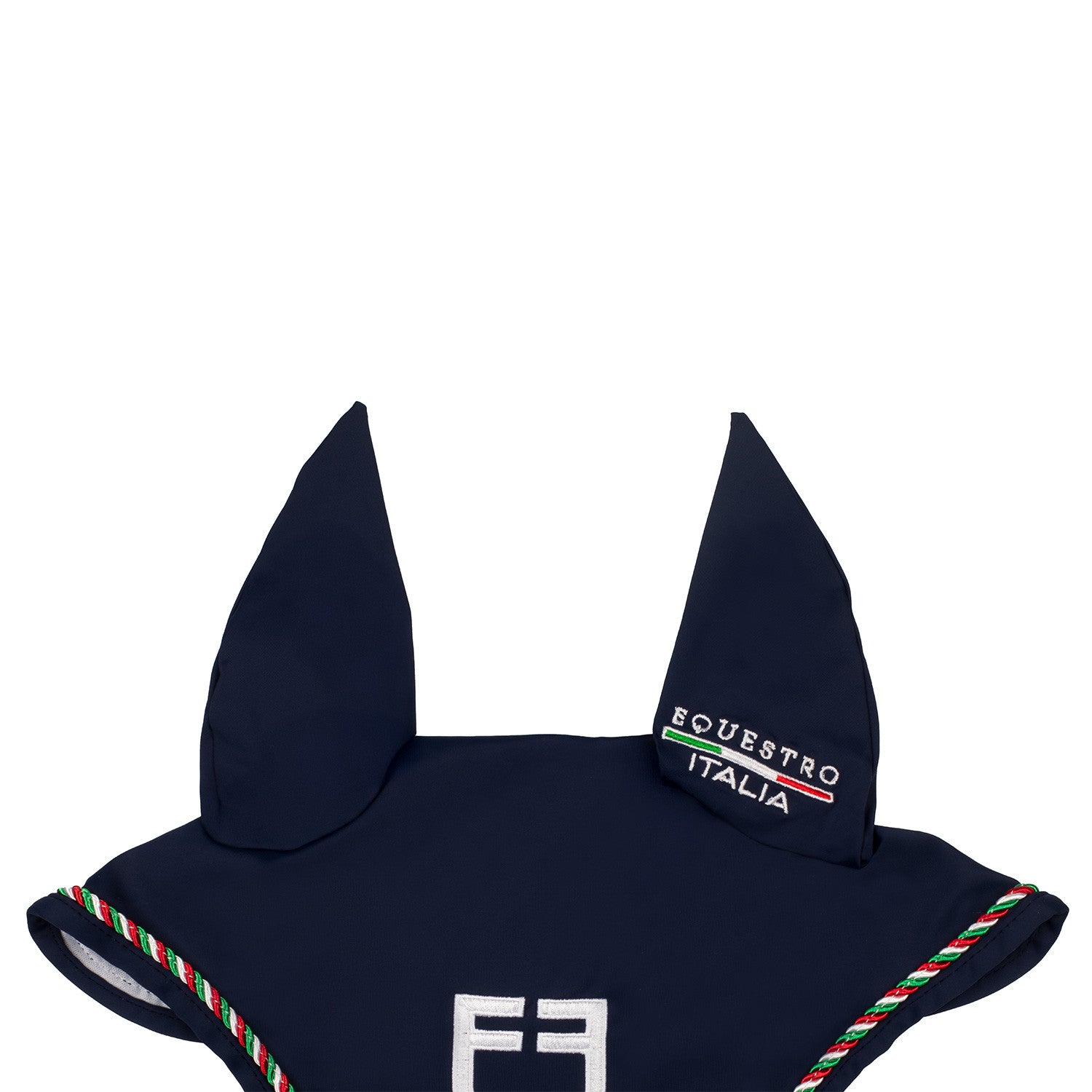 Fly veil with Italian flag piping Equestro X FISE