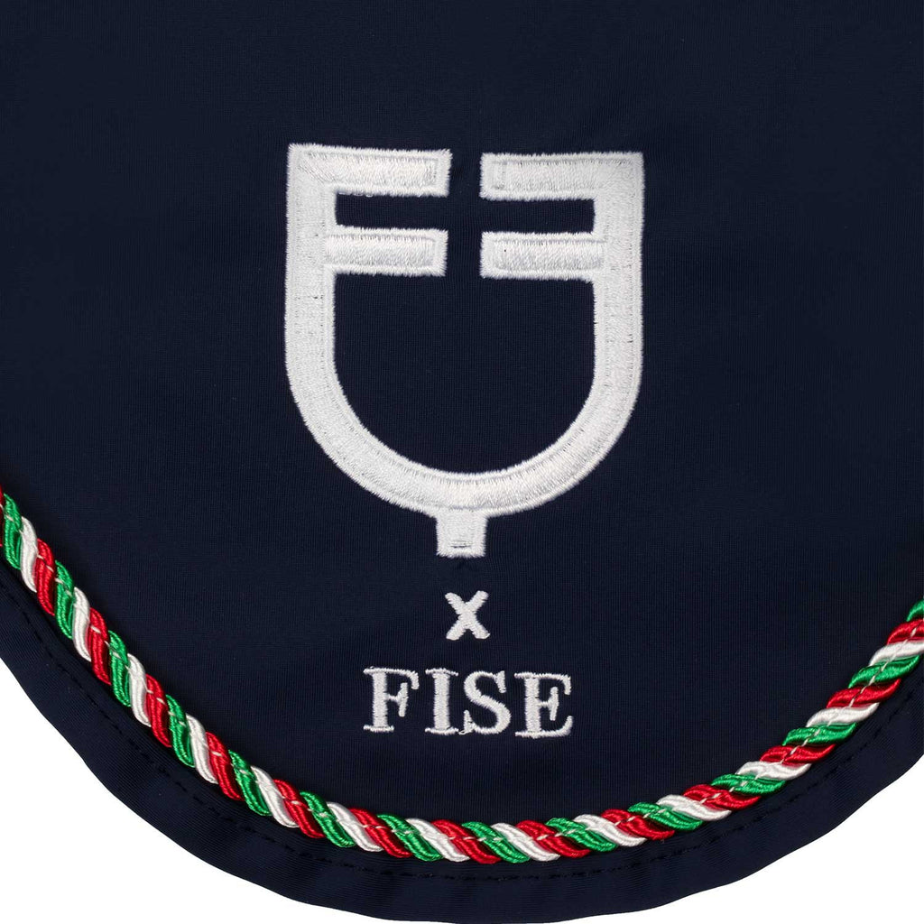 Fly veil with Italian flag piping Equestro X FISE