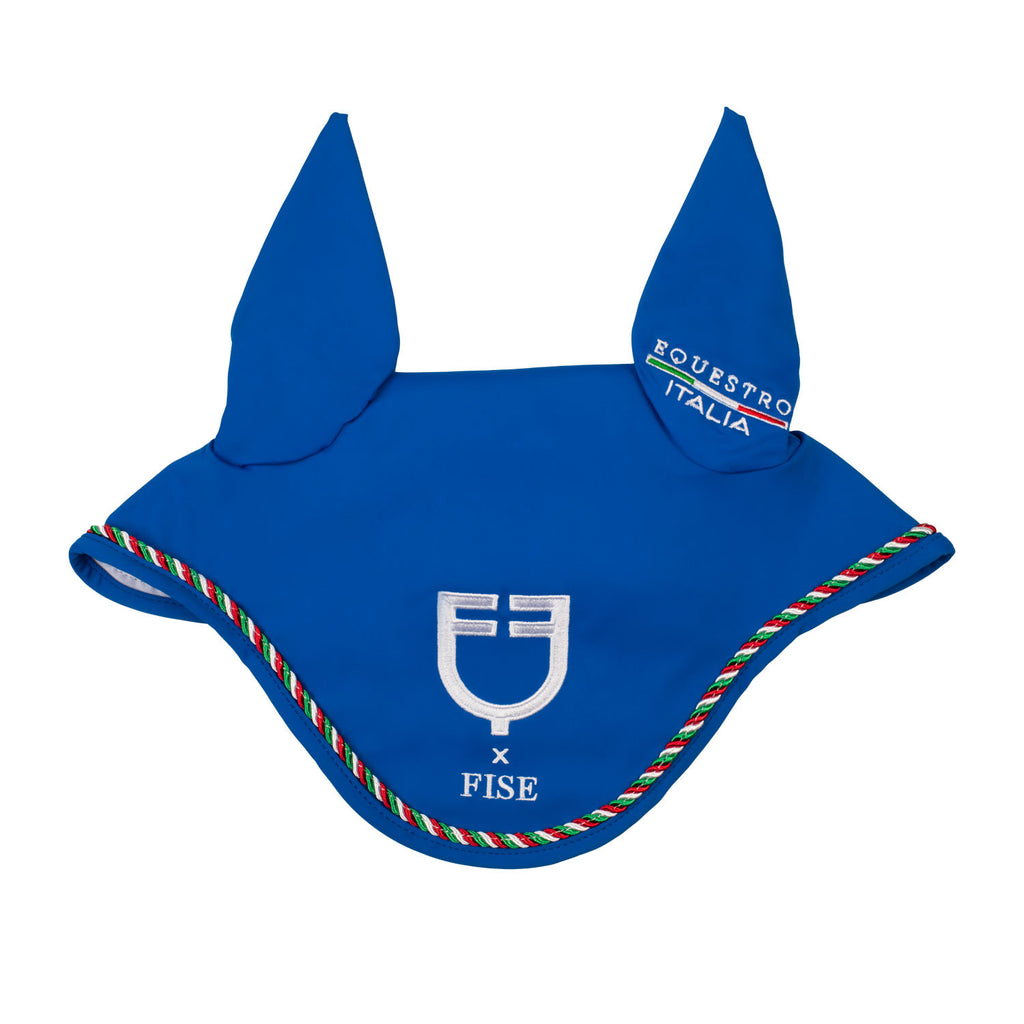 Fly veil with Italian flag piping Equestro X FISE