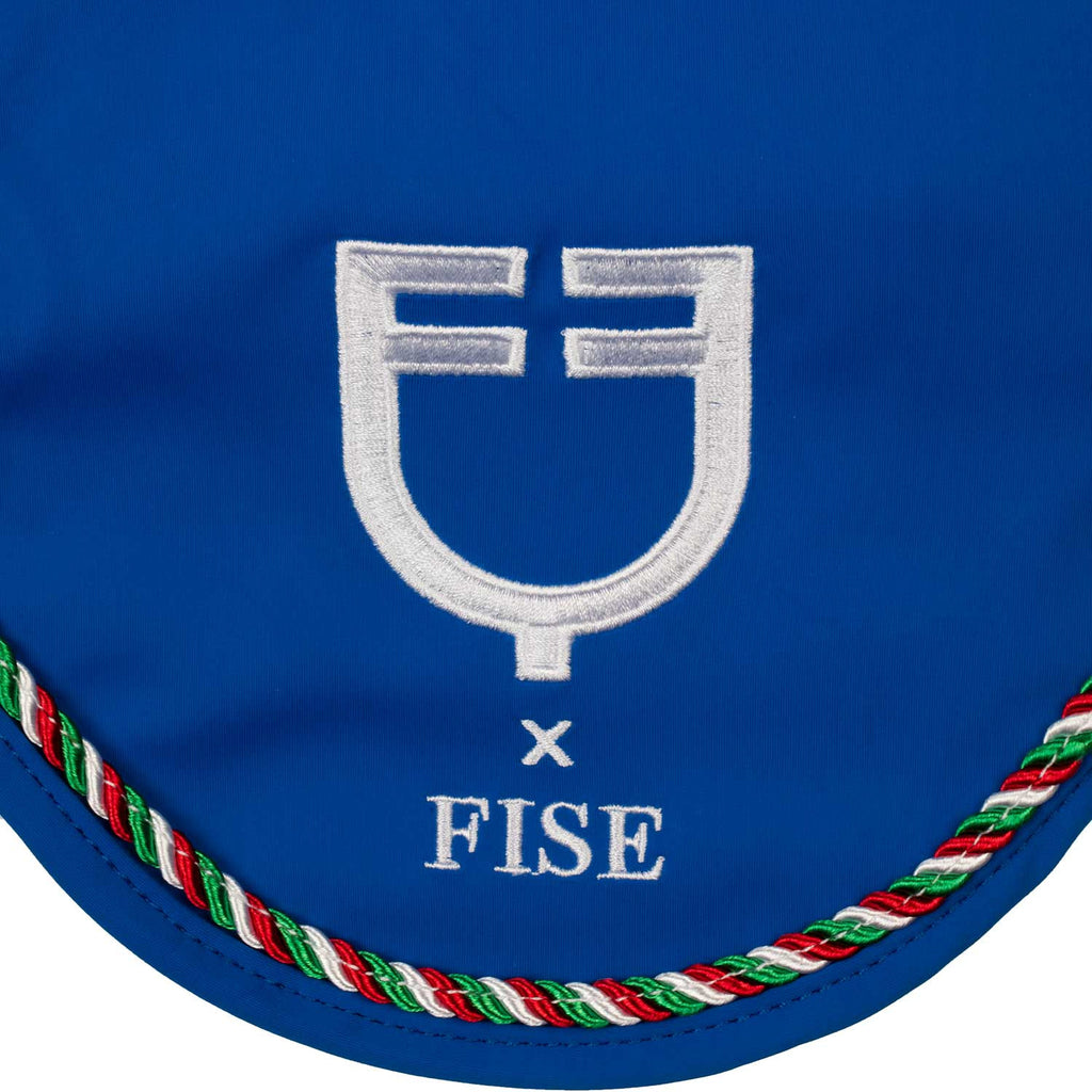Fly veil with Italian flag piping Equestro X FISE
