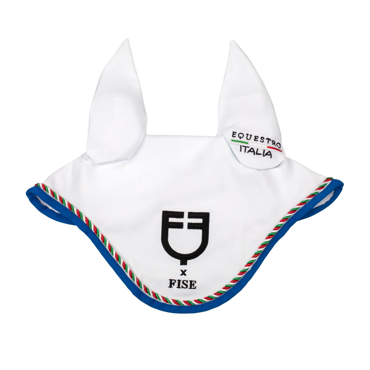 Equestro Fly veil with Italian flag piping Equestro X FISE