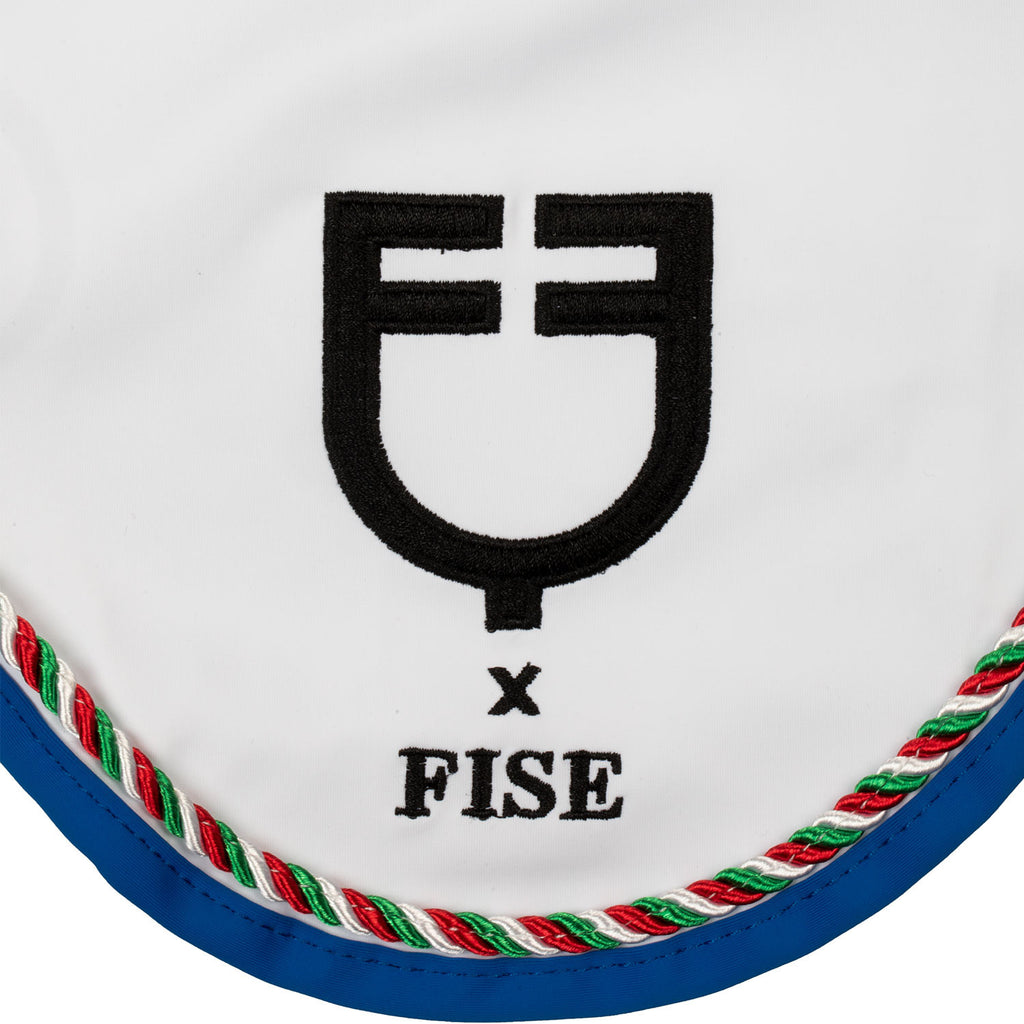 Fly veil with Italian flag piping Equestro X FISE