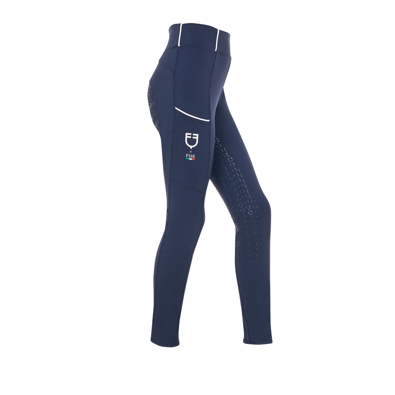 Equestro Girls' slim fit full grip leggings Equestro X FISE