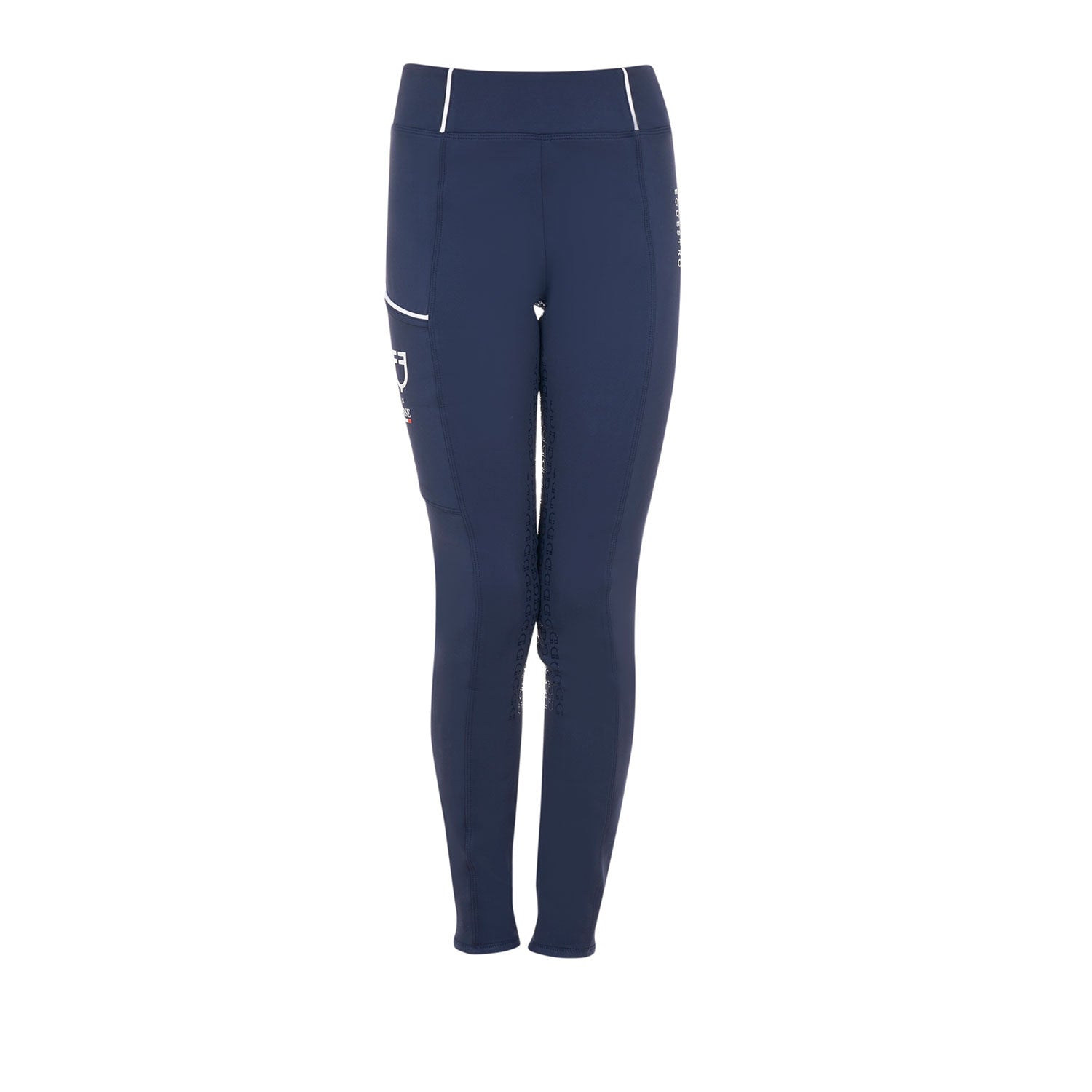 Girls' slim fit full grip leggings Equestro X FISE