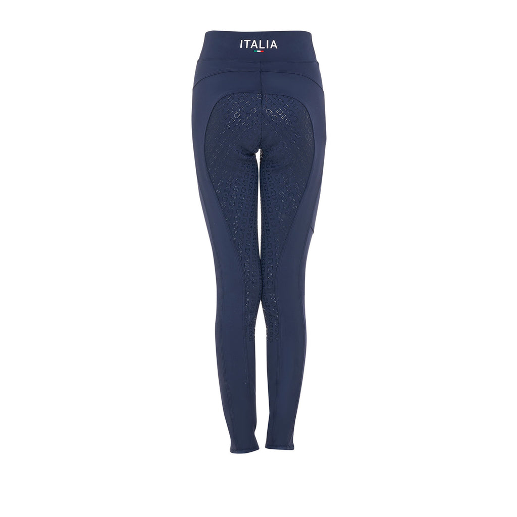 Girls' slim fit full grip leggings Equestro X FISE