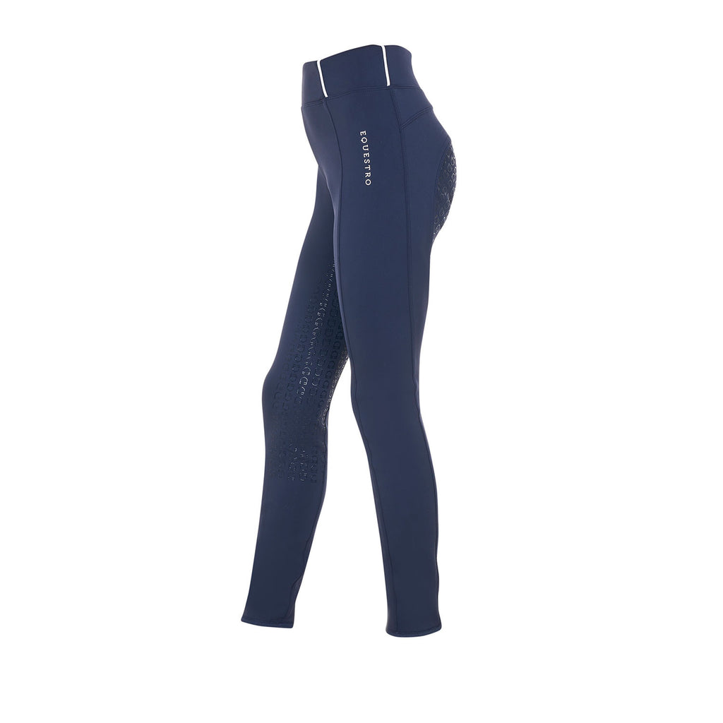 Girls' slim fit full grip leggings Equestro X FISE