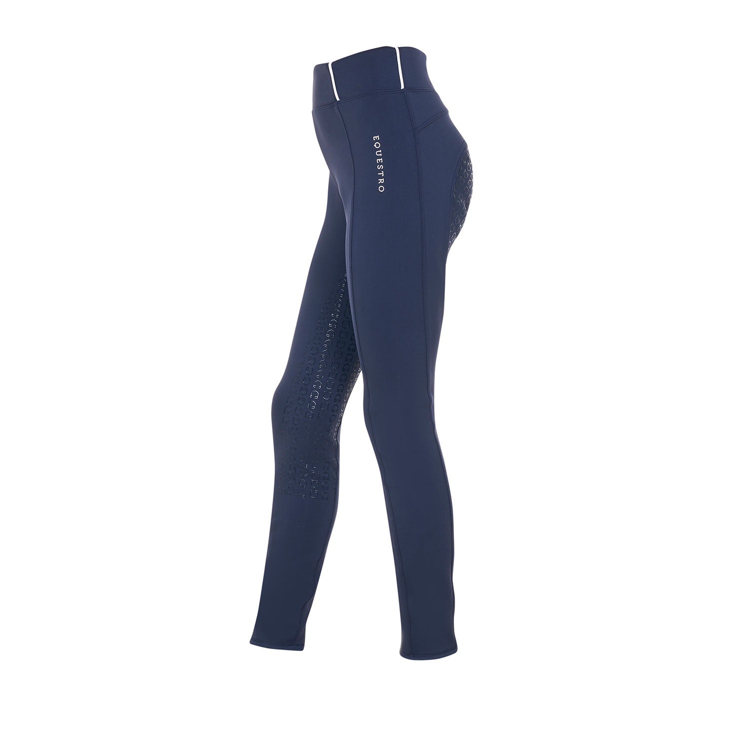 Girls' slim fit full grip leggings Equestro X FISE