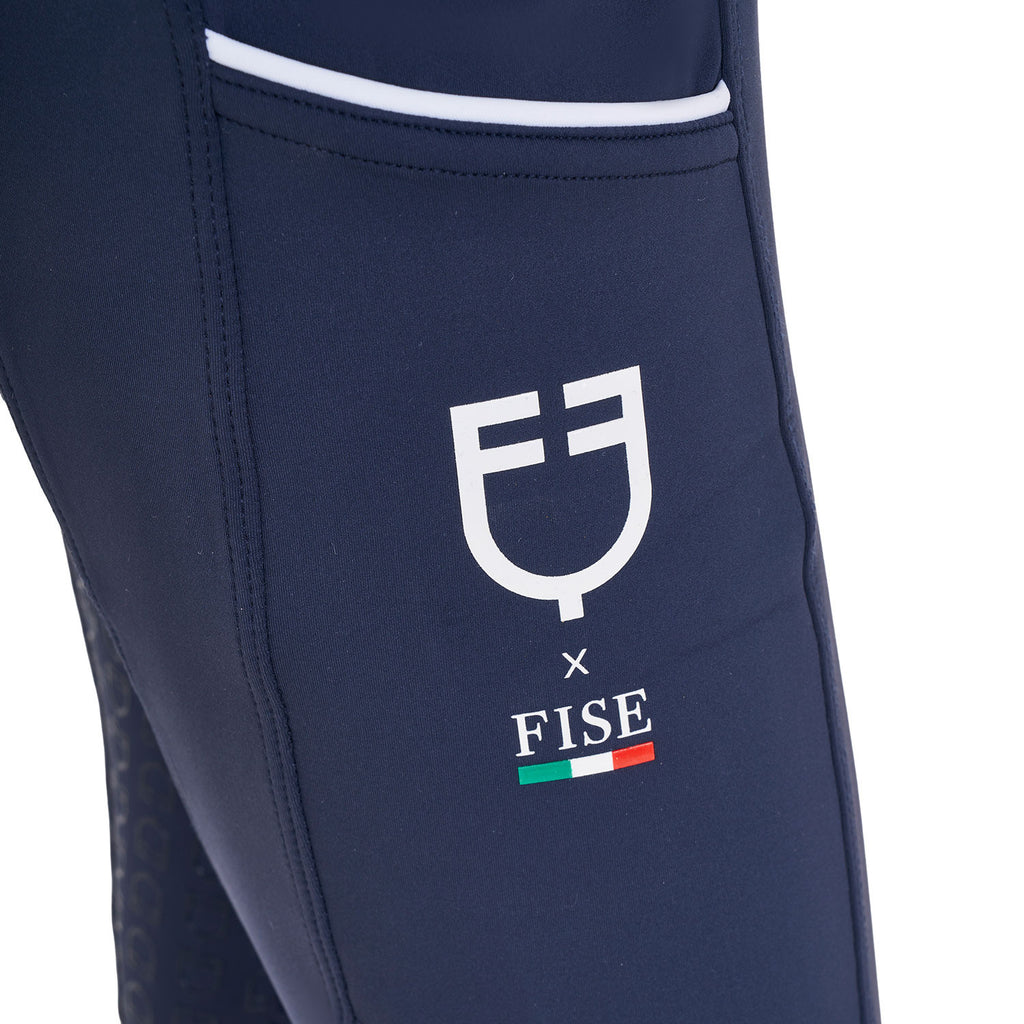 Girls' slim fit full grip leggings Equestro X FISE