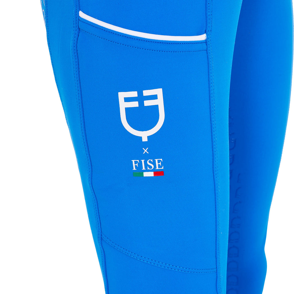 Girls' slim fit full grip leggings Equestro X FISE