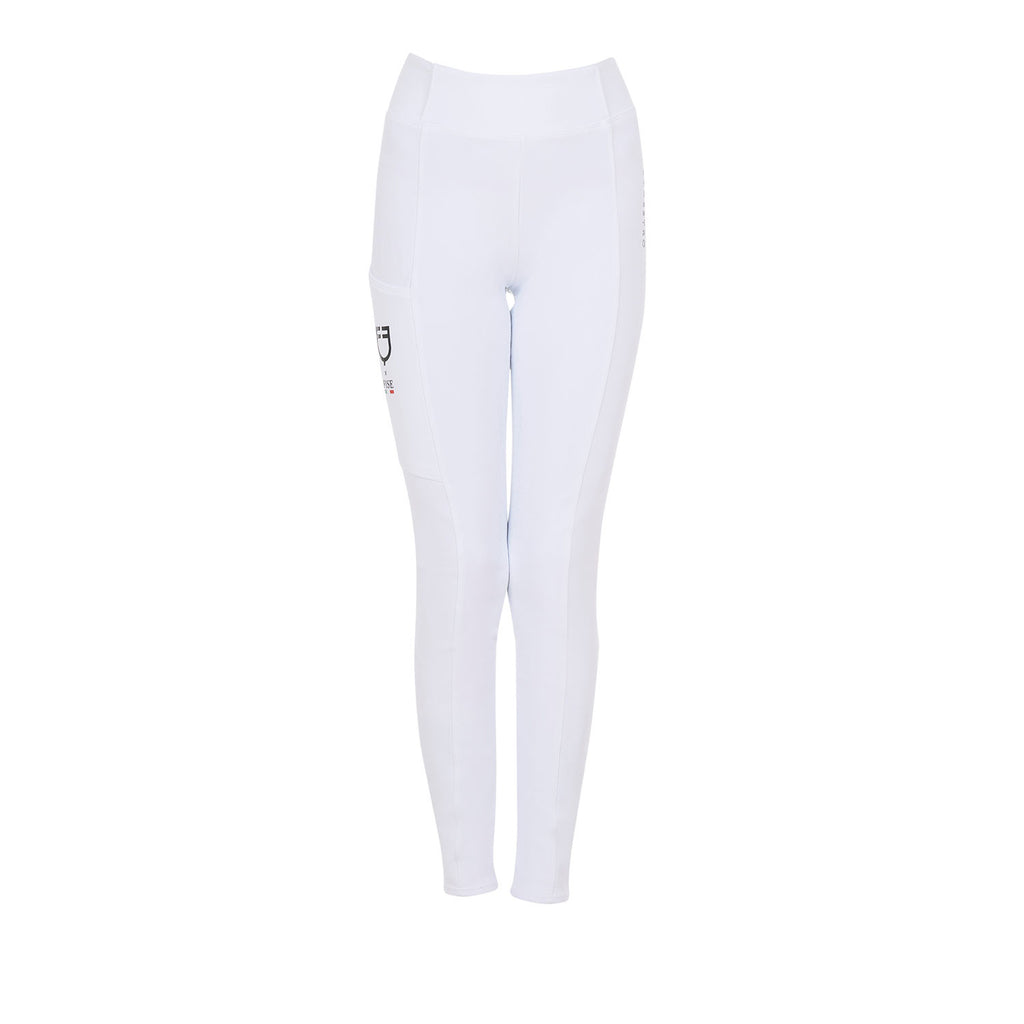 Girls' slim fit full grip leggings Equestro X FISE