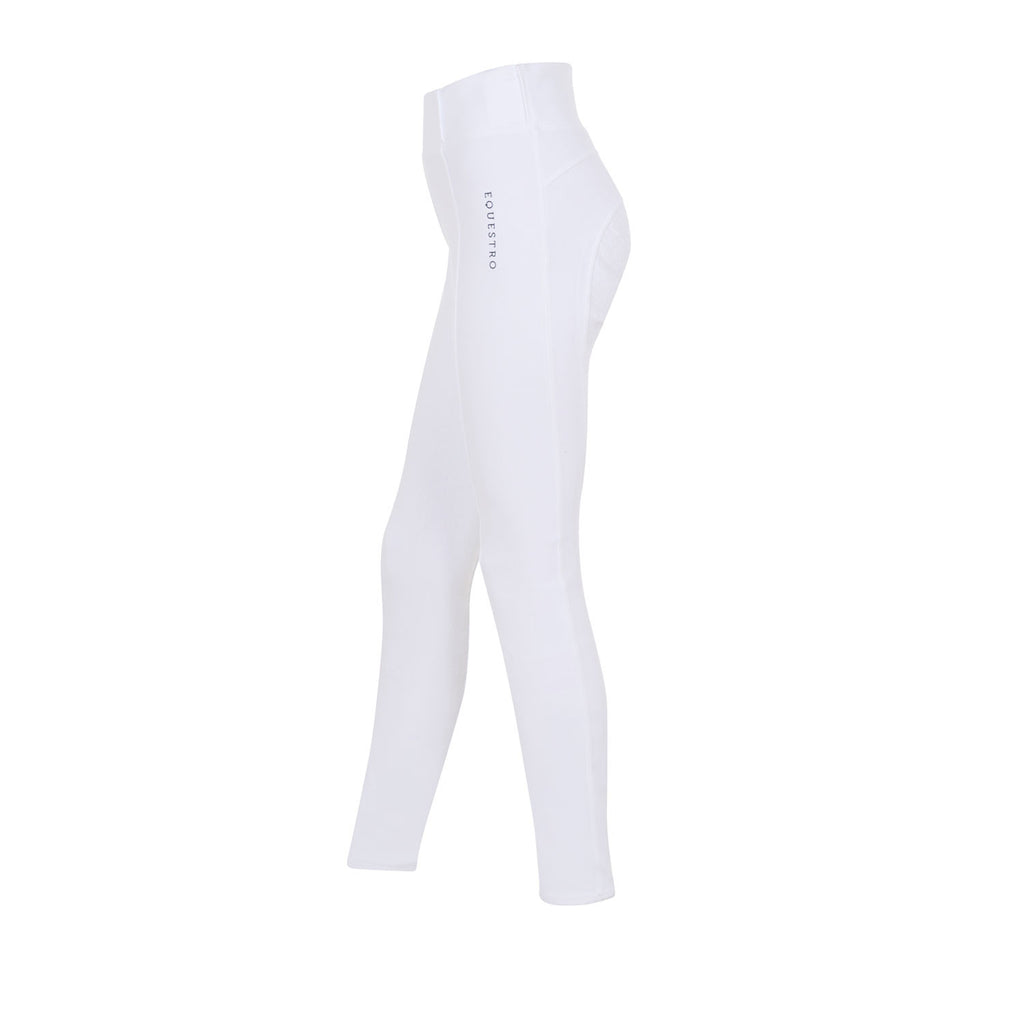 Girls' slim fit full grip leggings Equestro X FISE