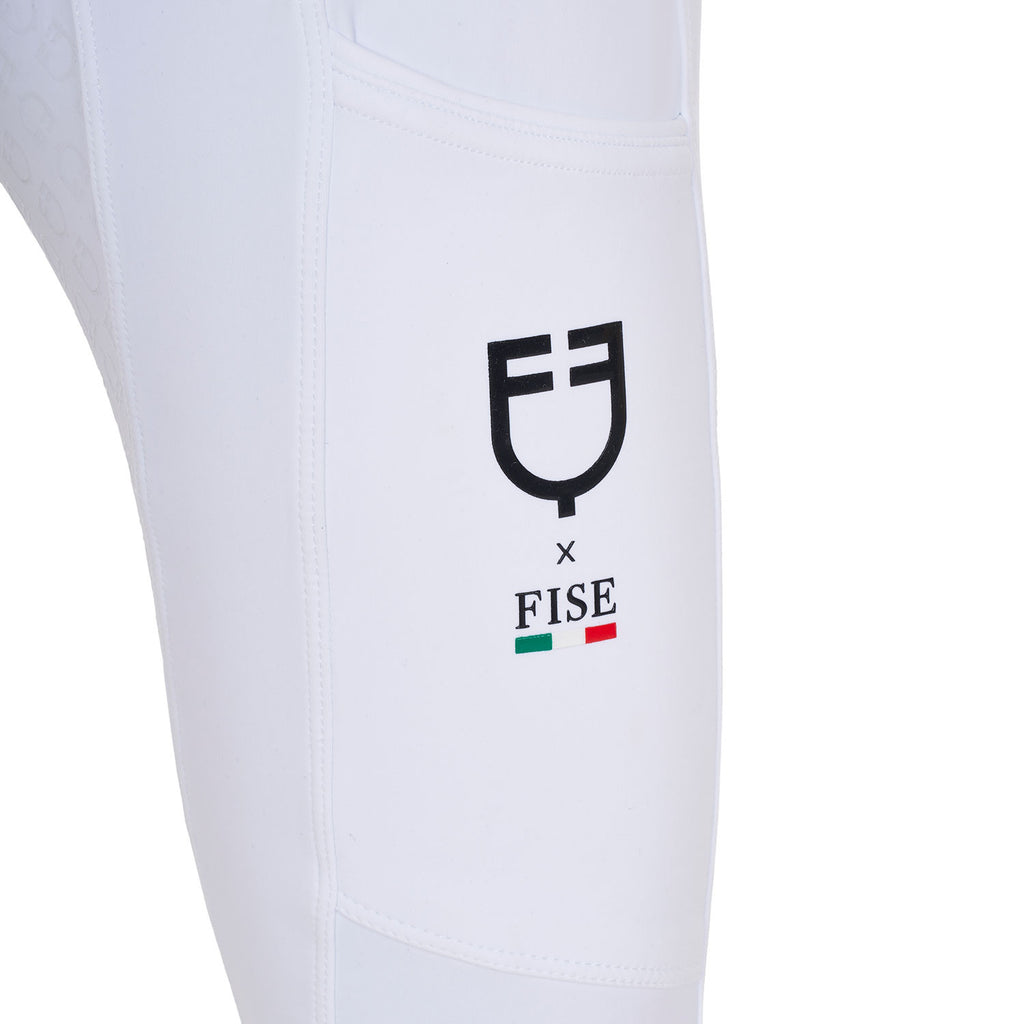 Girls' slim fit full grip leggings Equestro X FISE