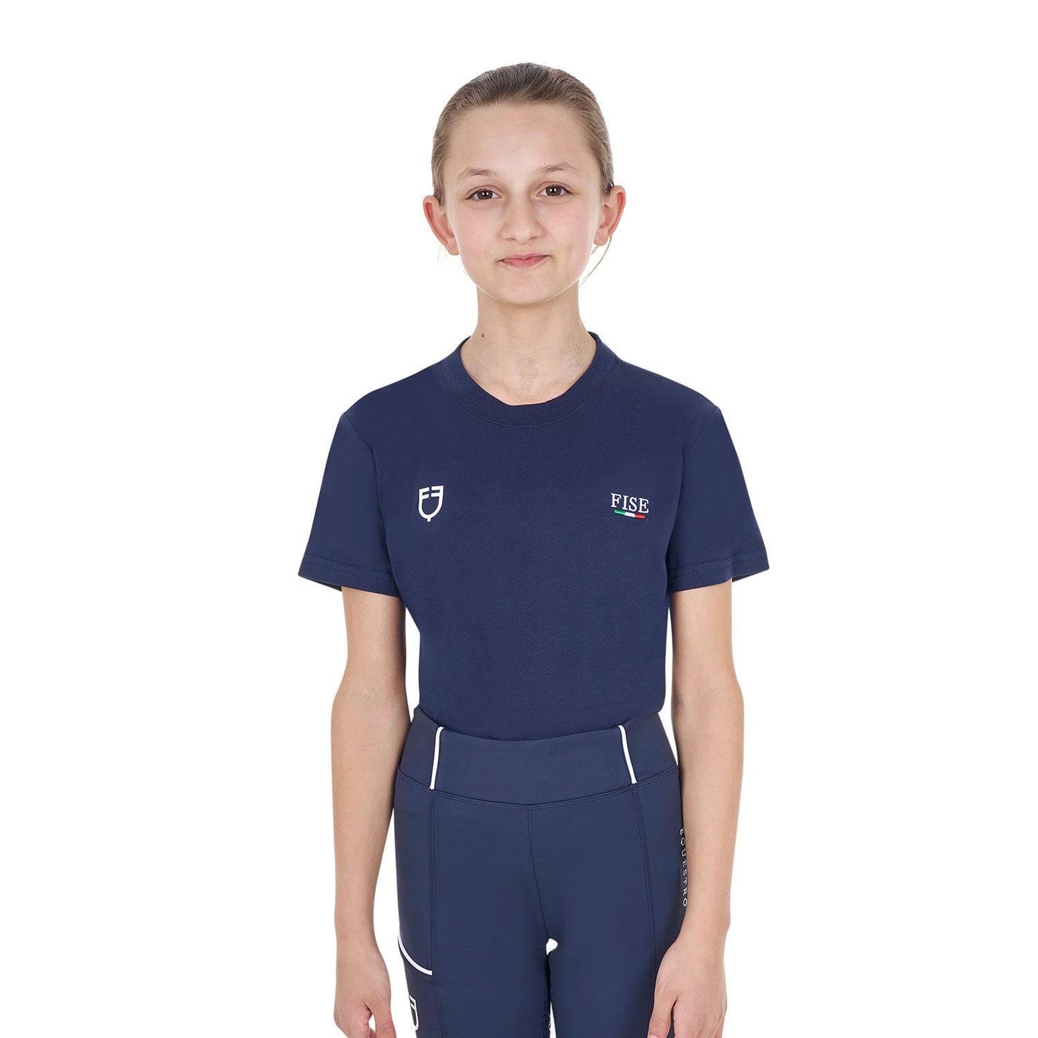 Kids' unisex slim fit T-shirt Equestro X FISE