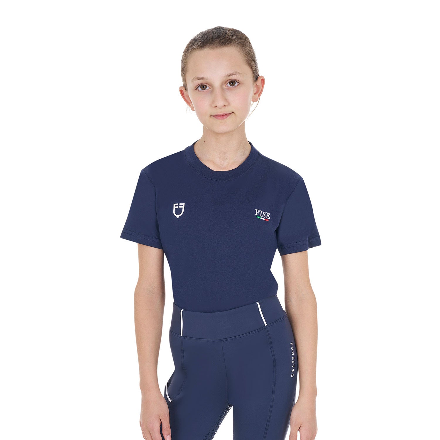 Kids' unisex slim fit T-shirt Equestro X FISE