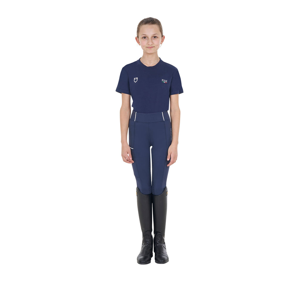 Kids' unisex slim fit T-shirt Equestro X FISE
