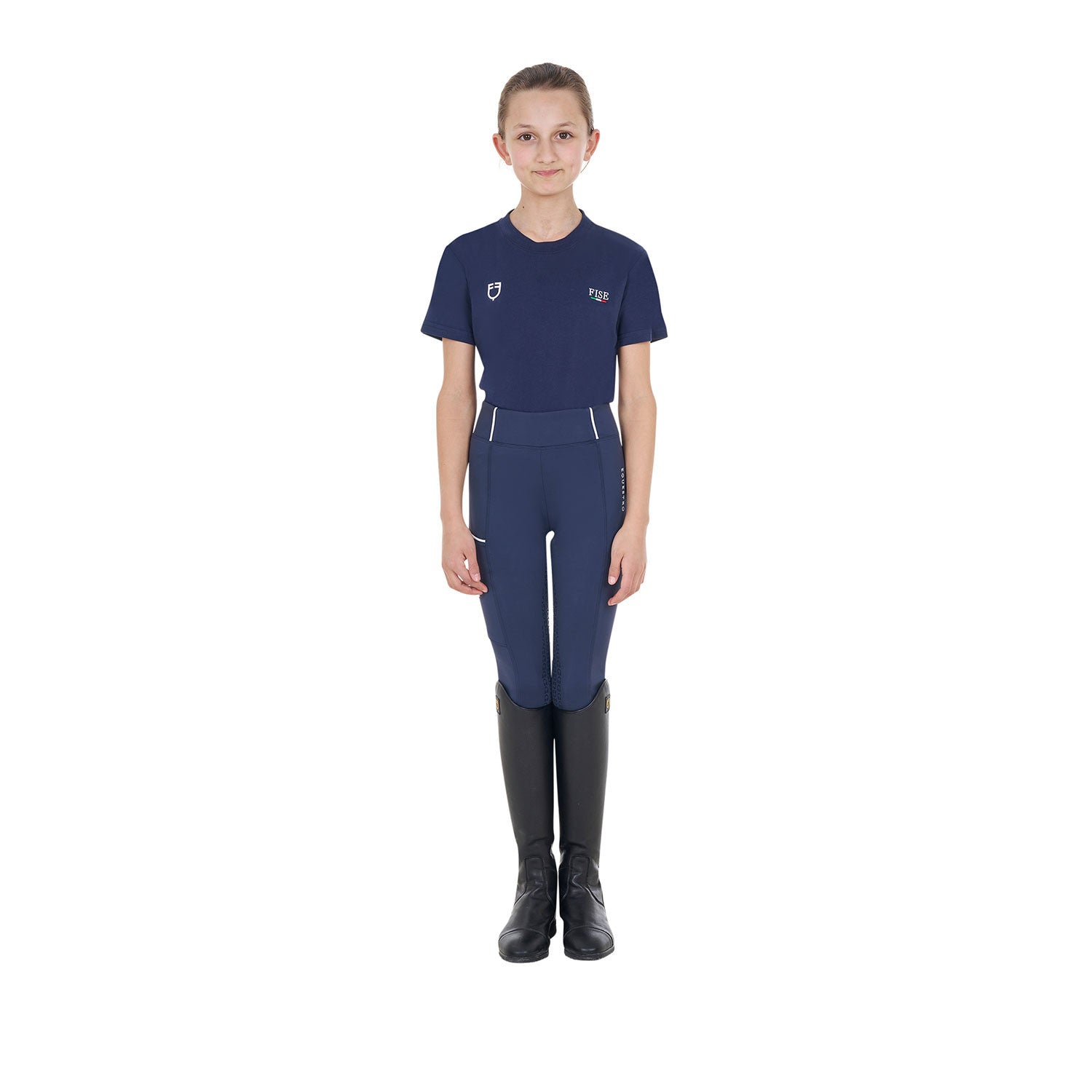 Kids' unisex slim fit T-shirt Equestro X FISE