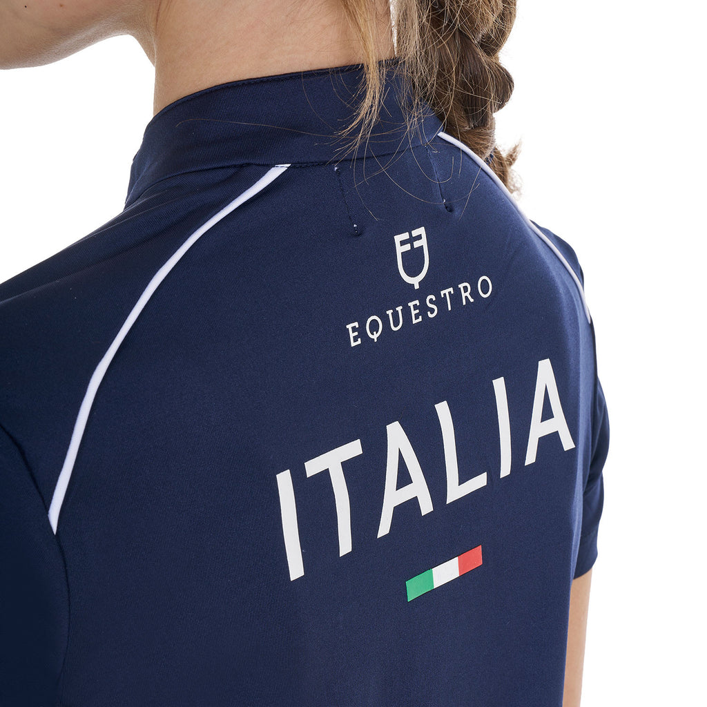 Kids' unisex training polo shirt Equestro X FISE