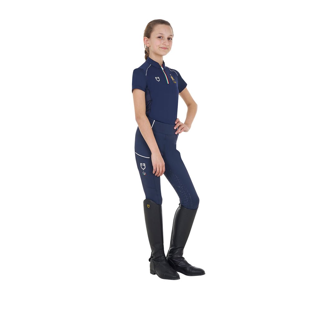 Kids' unisex training polo shirt Equestro X FISE