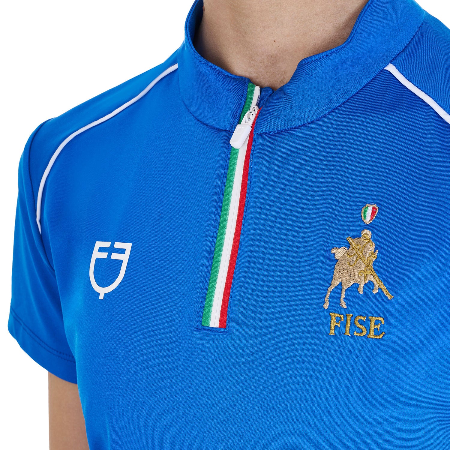 Kids' unisex training polo shirt Equestro X FISE