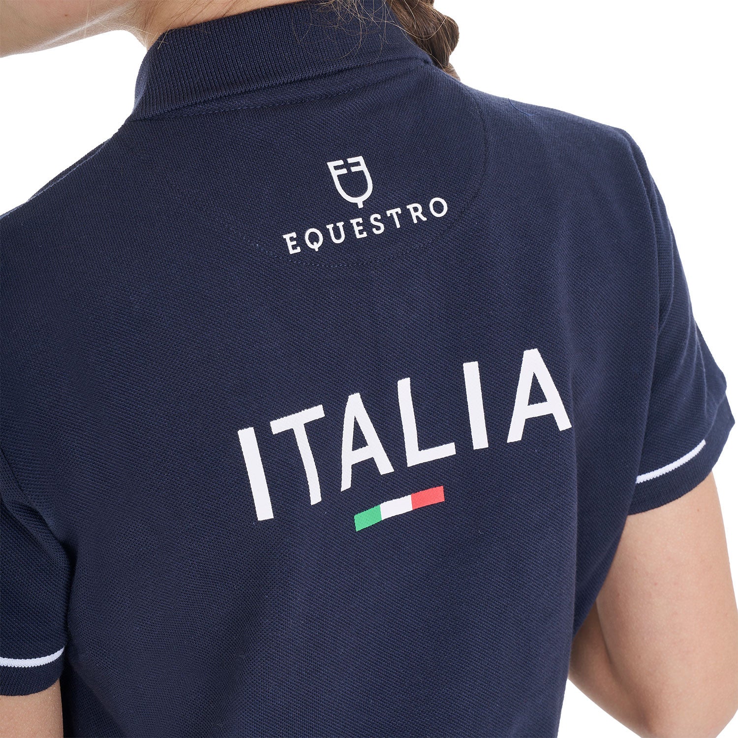 Kids' unisex polo shirt in technical fabric Equestro X FISE