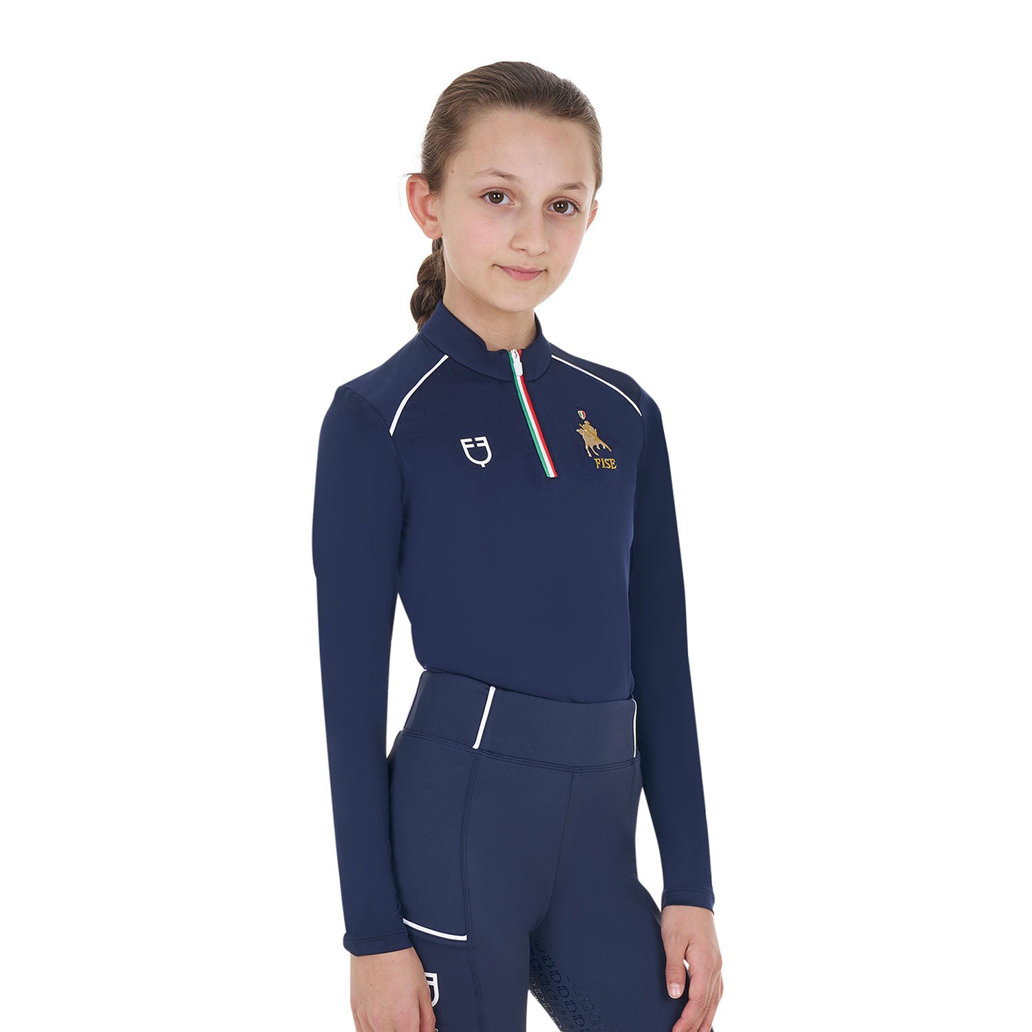 Kids' unisex training base layer Equestro X FISE