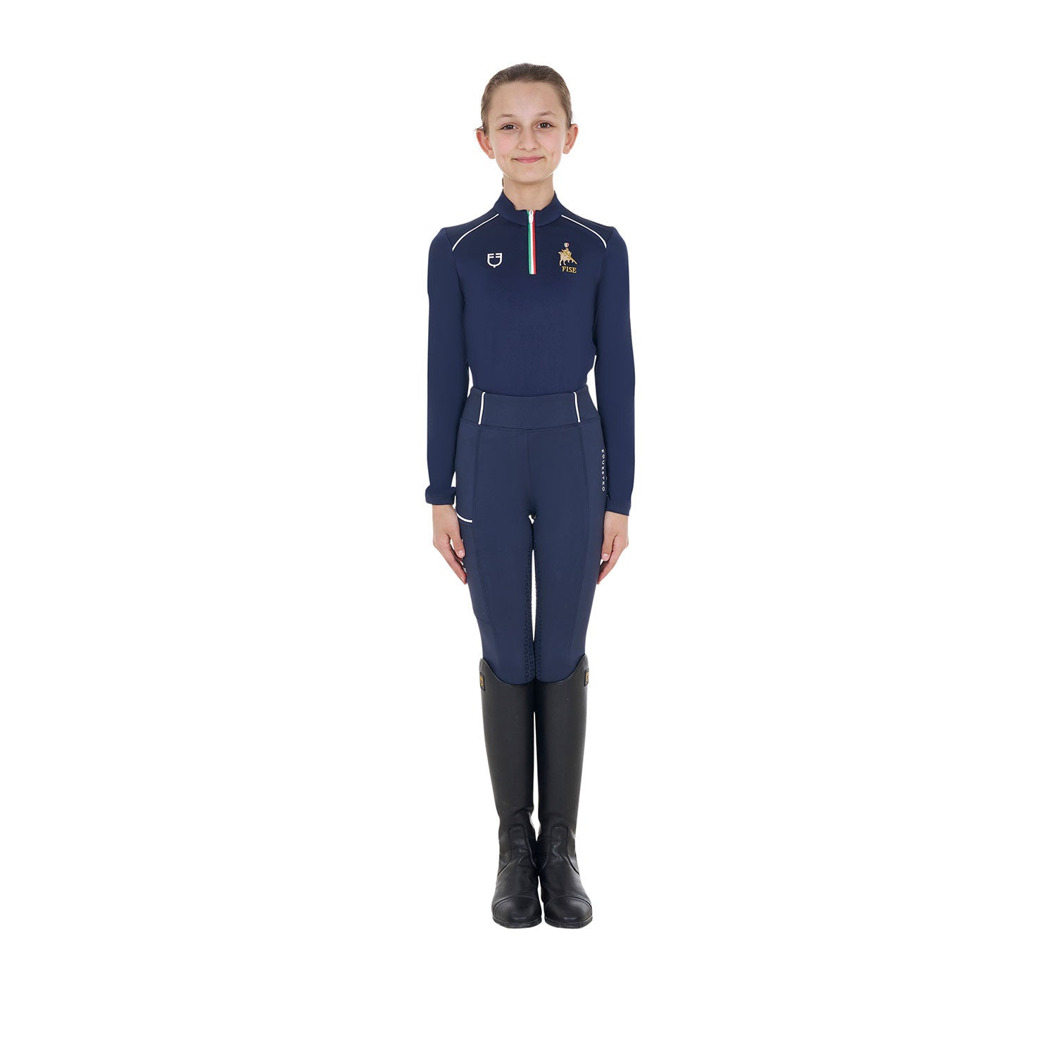 Kids' unisex training base layer Equestro X FISE