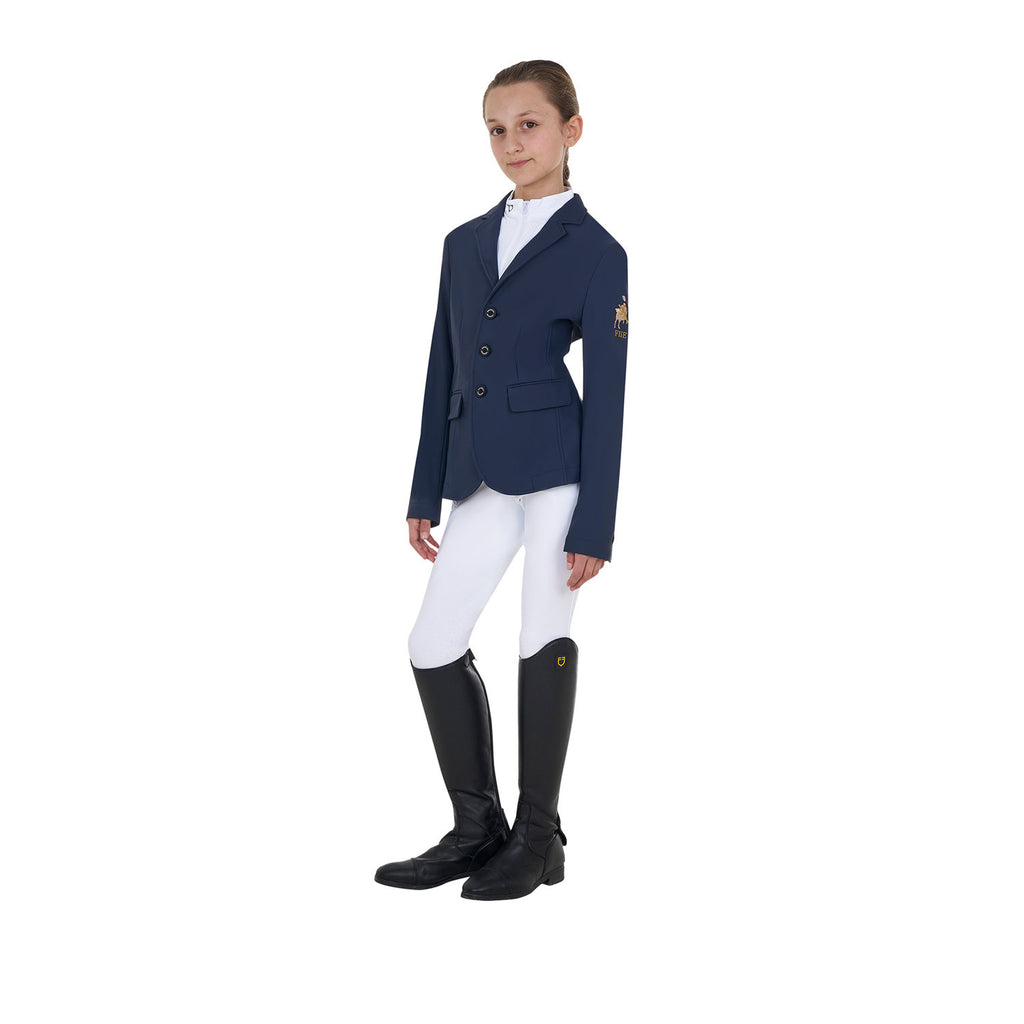 Kids' unisex three-button competition jacket Equestro X FISE
