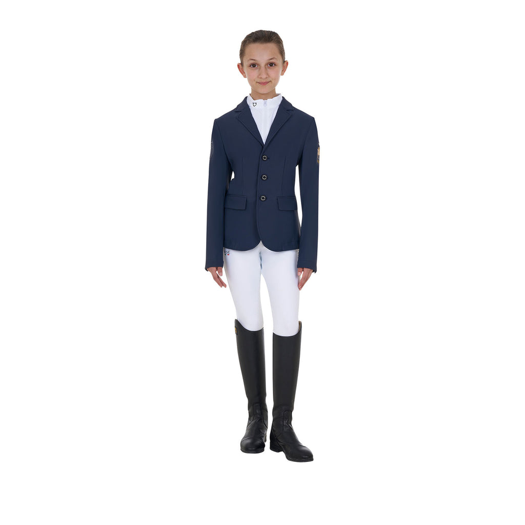 Kids' unisex three-button competition jacket Equestro X FISE
