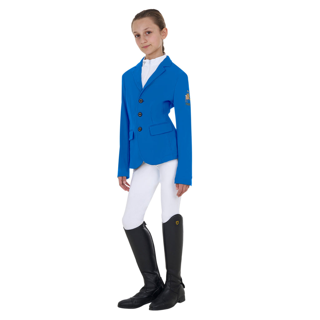 Kids' unisex three-button competition jacket Equestro X FISE