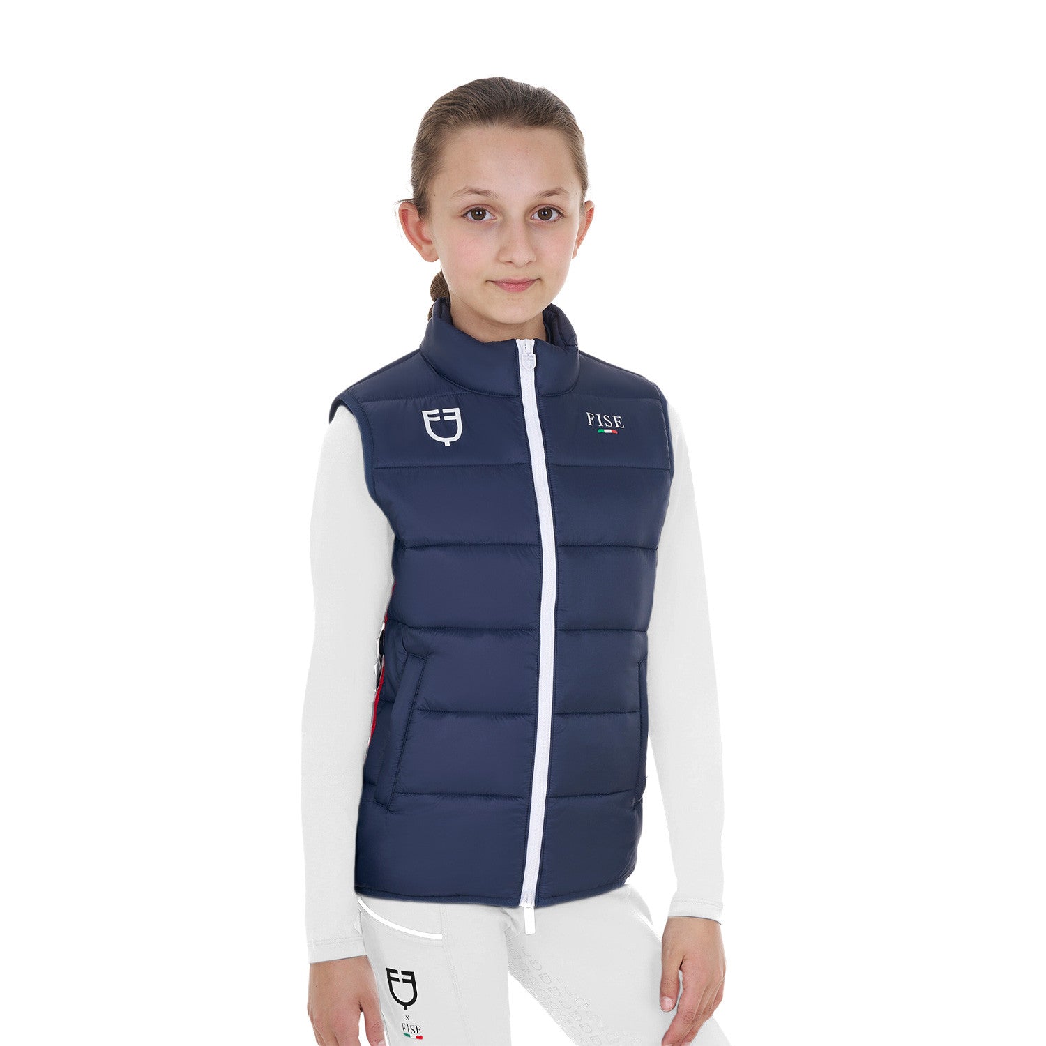 Kids' unisex slim fit vest Equestro X FISE