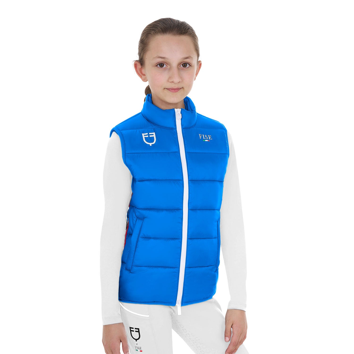 Kids' unisex slim fit vest Equestro X FISE