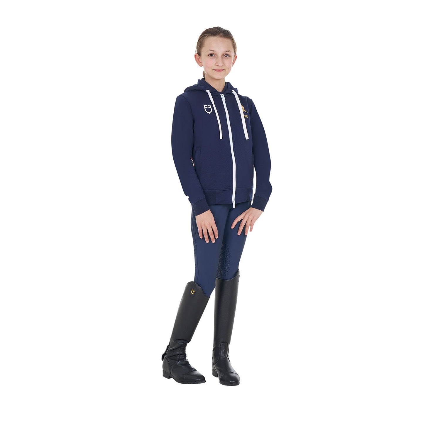 Kids'fleece unisex hoodie Equestro X FISE