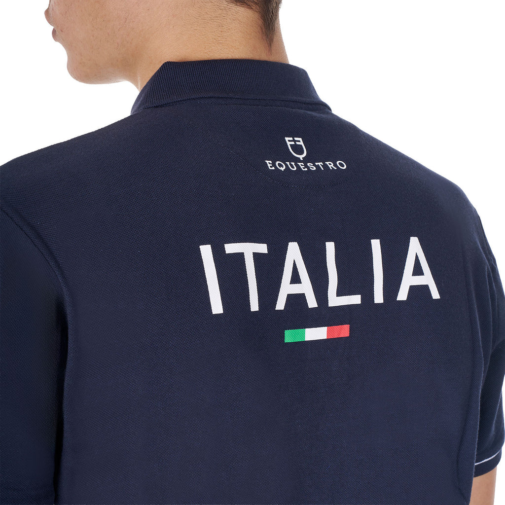 Men's three-button training polo shirt Equestro X FISE