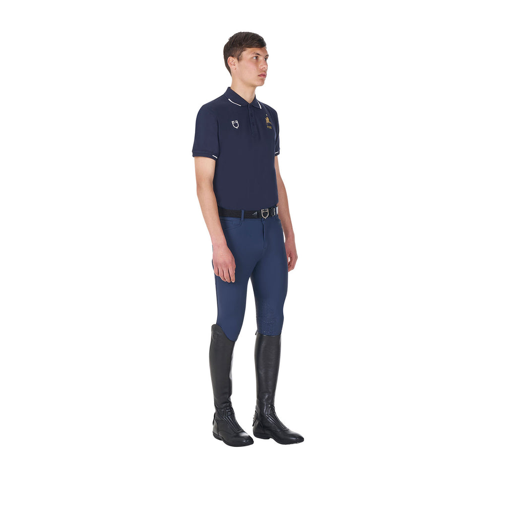 Men's three-button training polo shirt Equestro X FISE