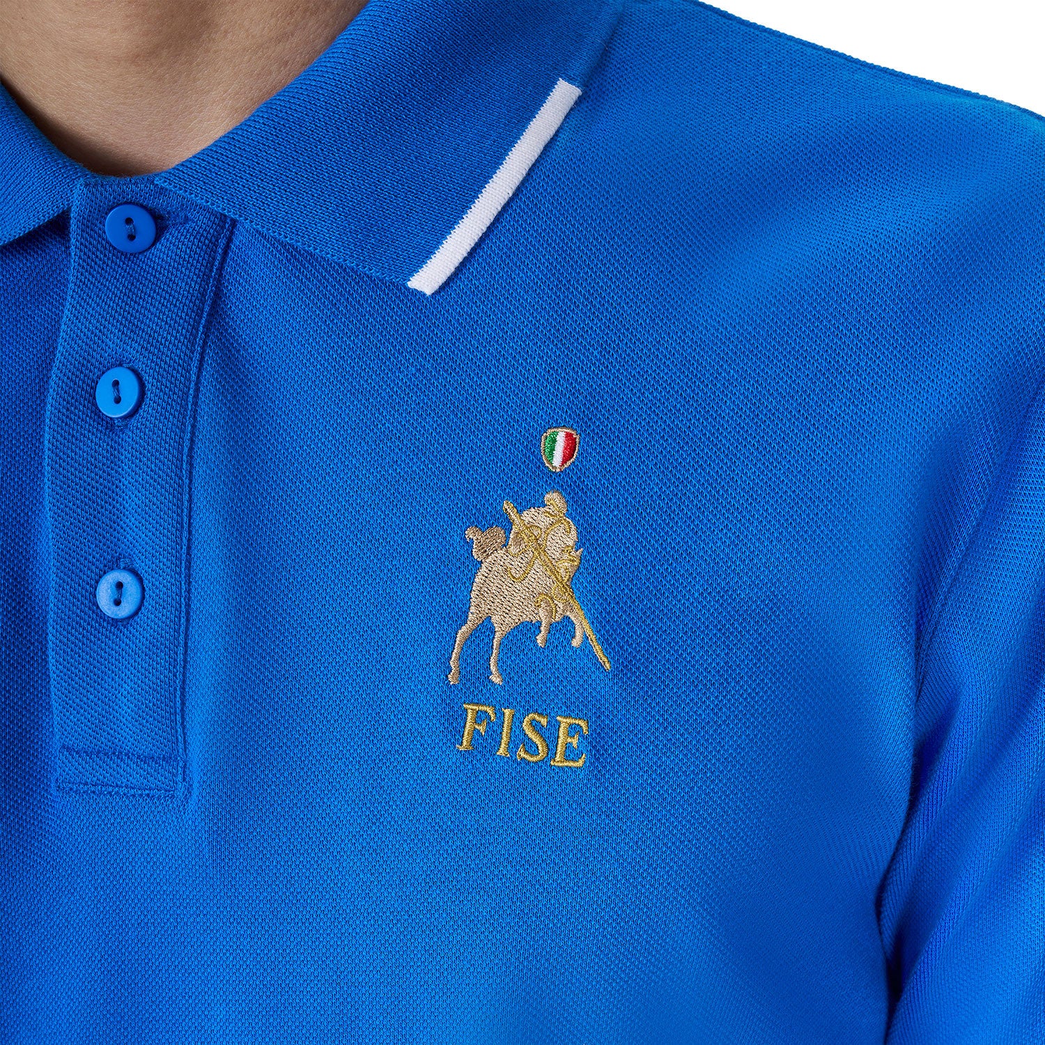 Men's three-button training polo shirt Equestro X FISE
