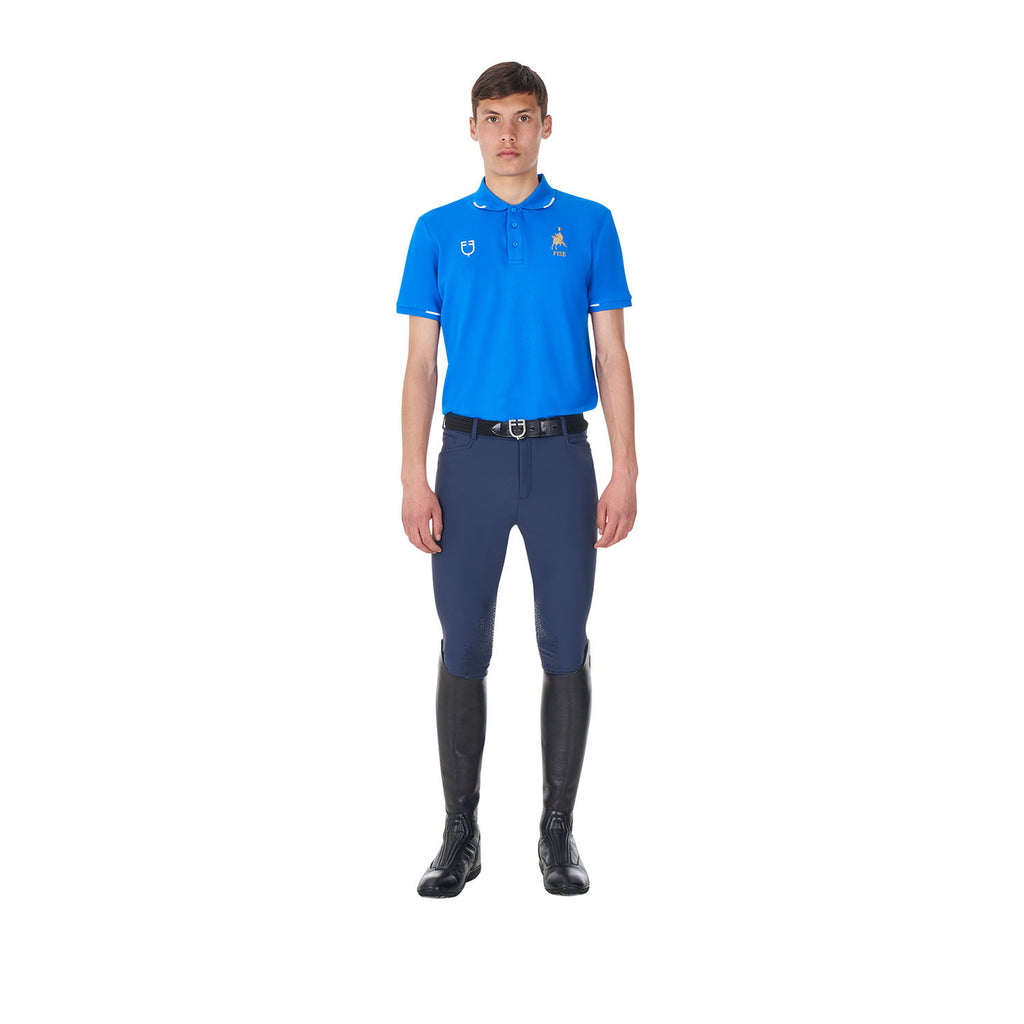 Men's three-button training polo shirt Equestro X FISE