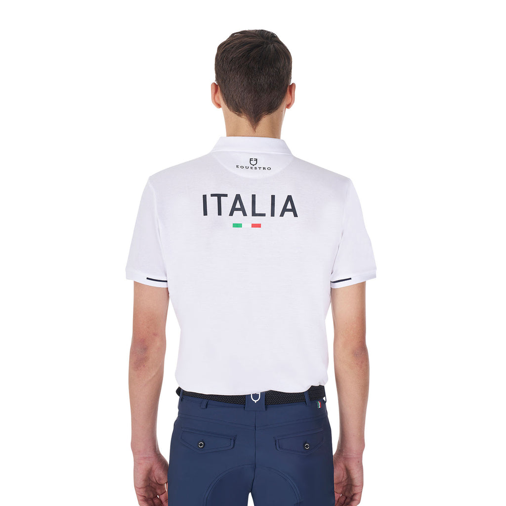 Men's three-button training polo shirt Equestro X FISE