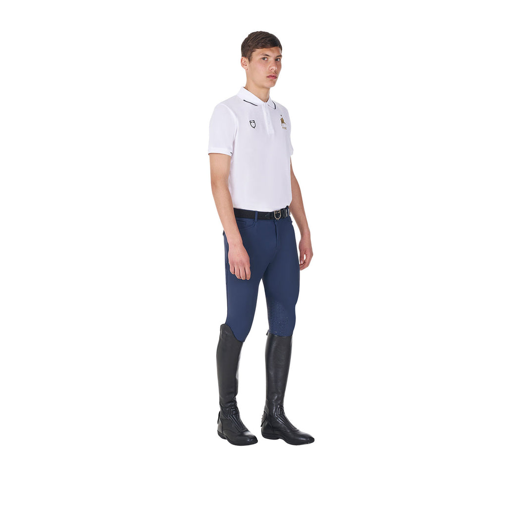 Men's three-button training polo shirt Equestro X FISE
