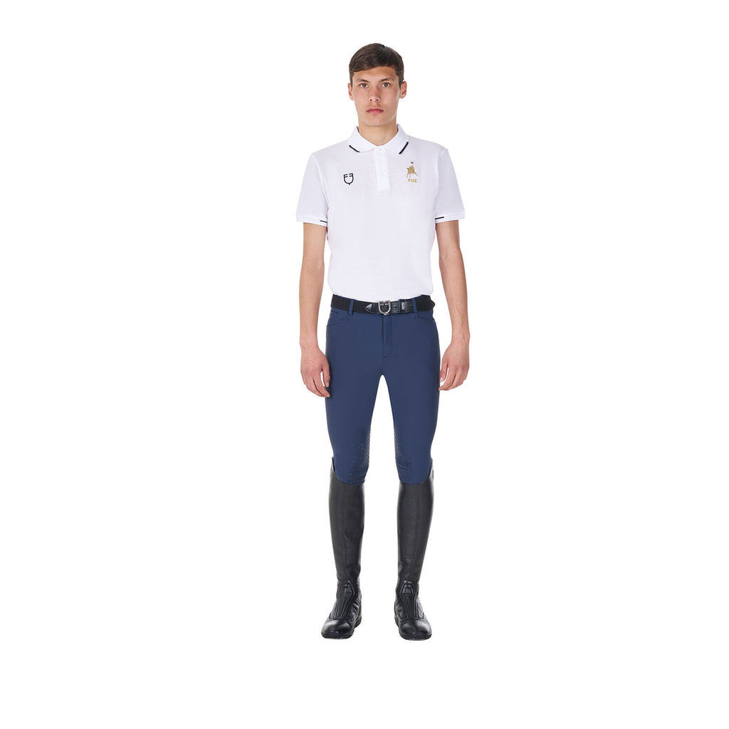 Men's three-button training polo shirt Equestro X FISE