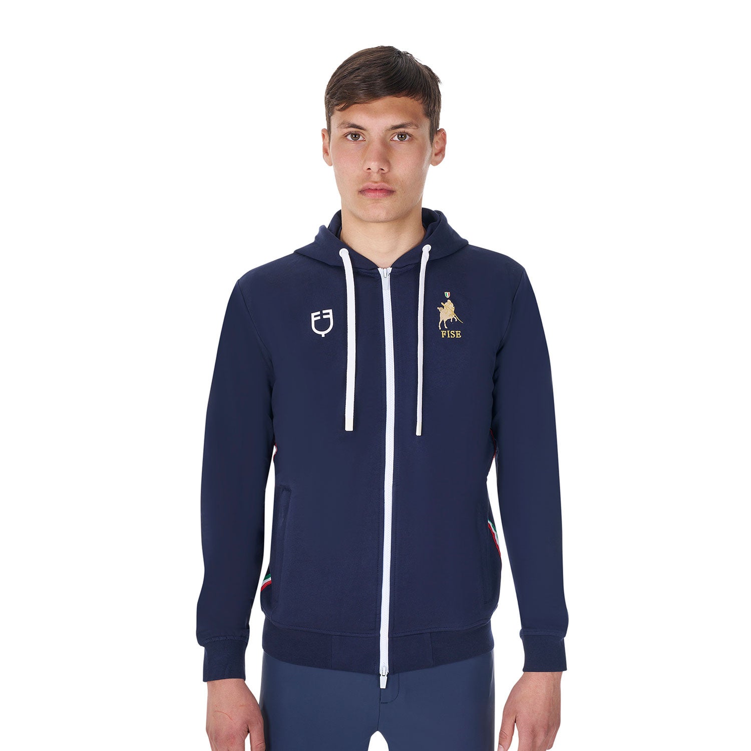 Equestro Men's fleece hoodie Equestro X FISE