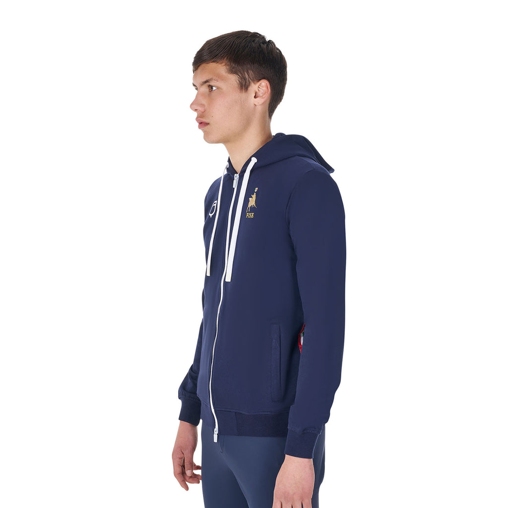 Men's fleece hoodie Equestro X FISE