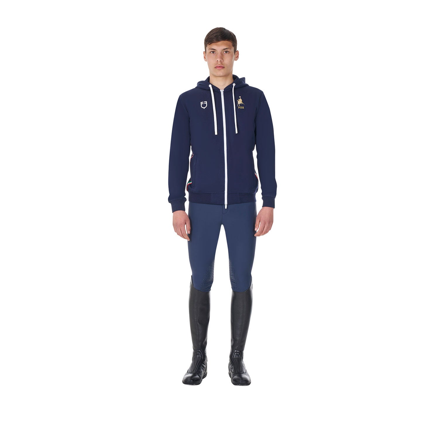 Men's fleece hoodie Equestro X FISE
