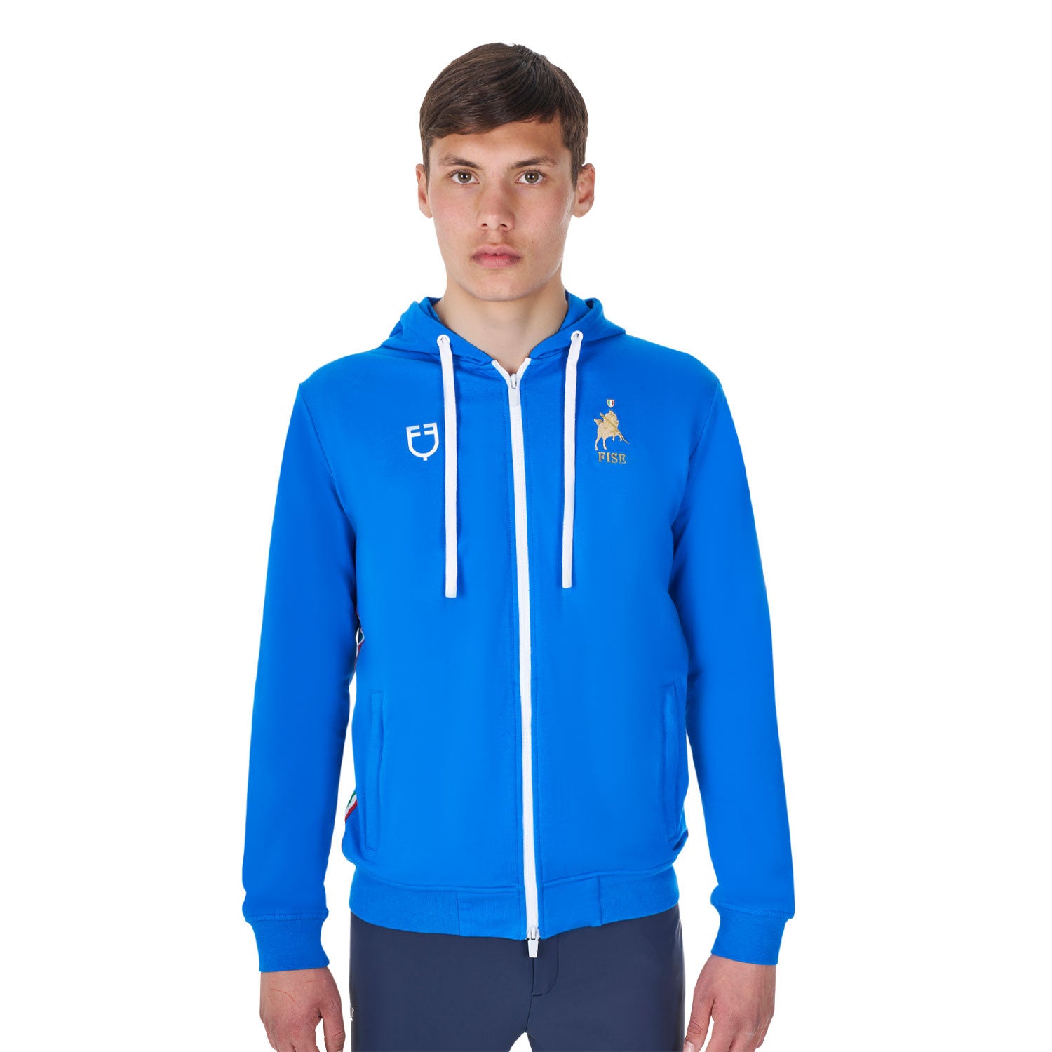 Men's fleece hoodie Equestro X FISE